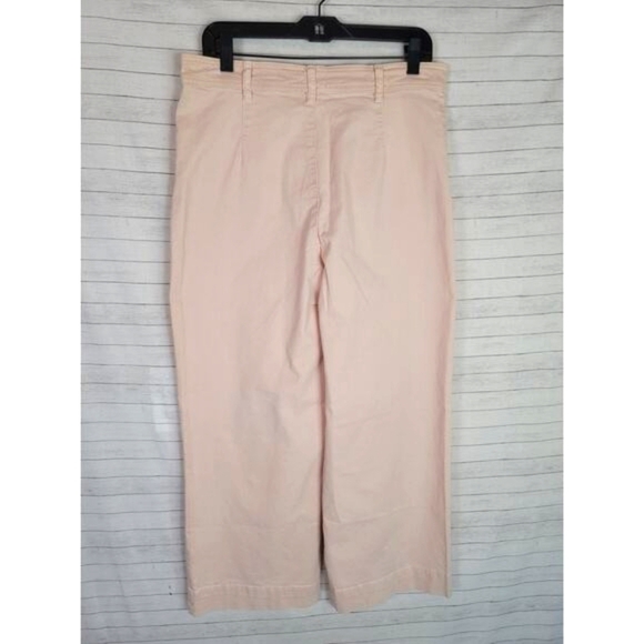 MARINE LAYER BRIDGET SLIM WIDE LEG CROP PANTS IN PEACH WHIP, SZ 14 - Picture 9 of 16